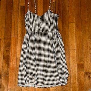 H&M Black and White Flannel Dress